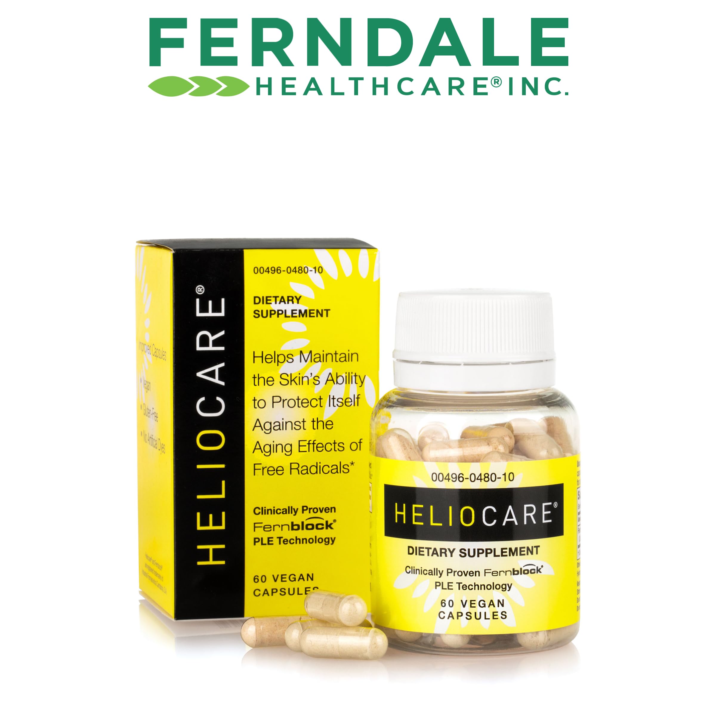 Close-up of Heliocare capsules