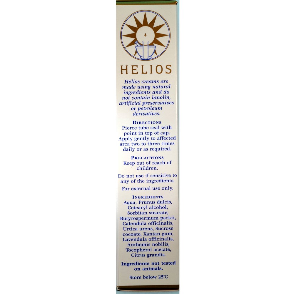 Helios Urtical Cream Pack of 2 – packaging and ingredients close-up