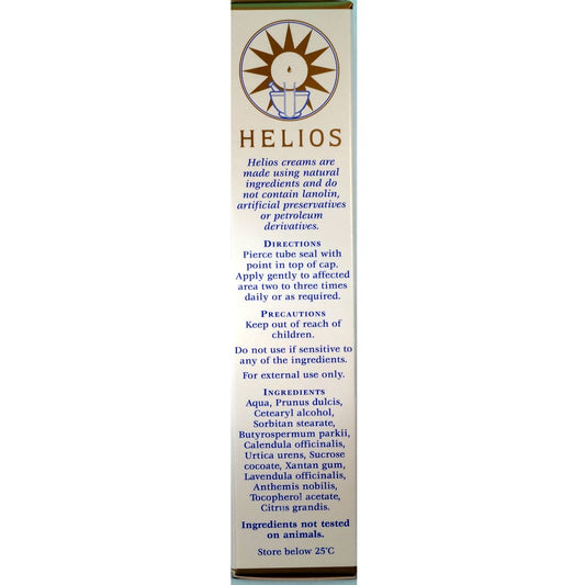 Helios Urtical Cream Pack of 2 – packaging and ingredients close-up