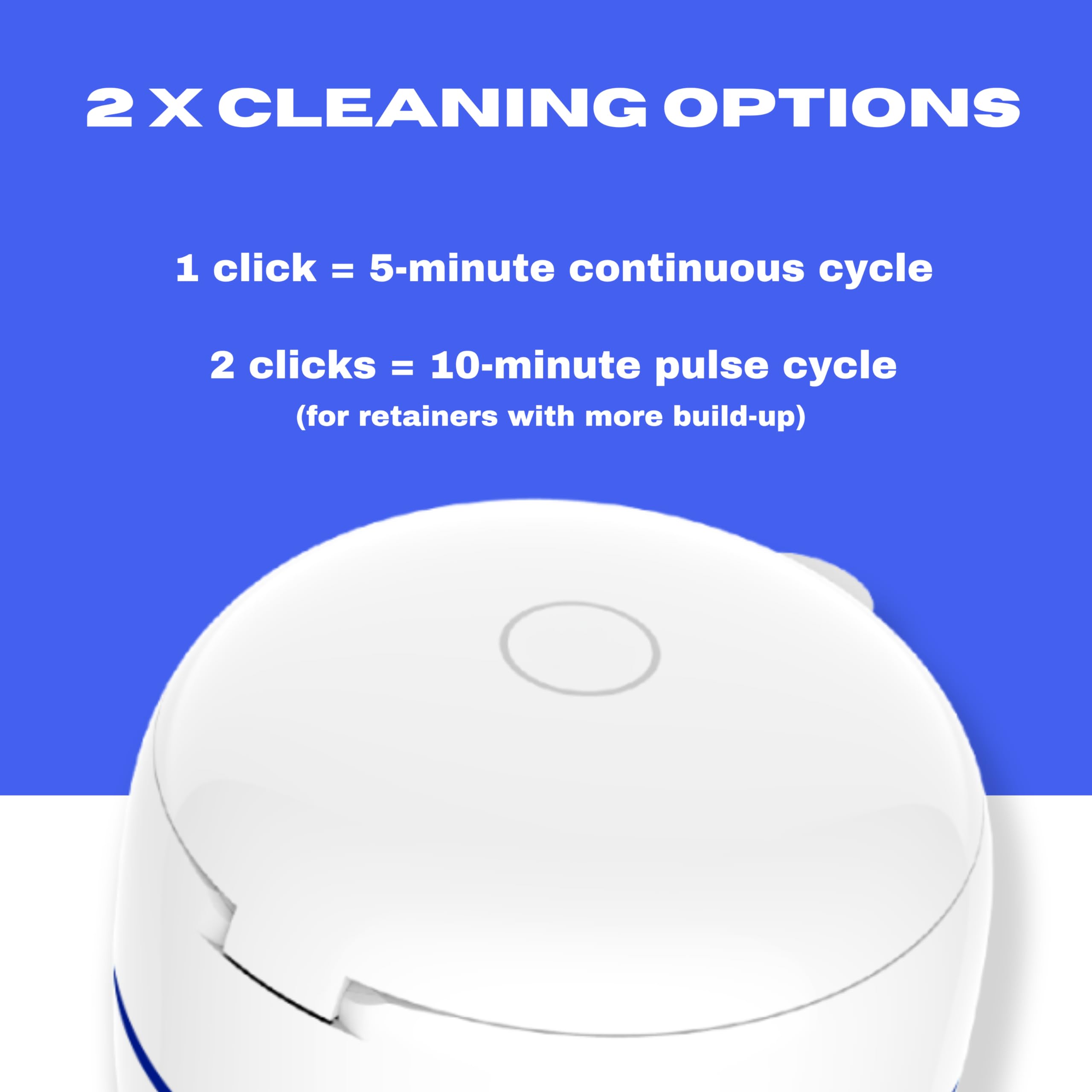 Whitening tray and night guard in the cleaning pod