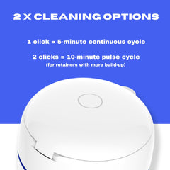 Whitening tray and night guard in the cleaning pod