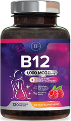 Hello Lovely B12 chewables label showing 1000 mcg per serving