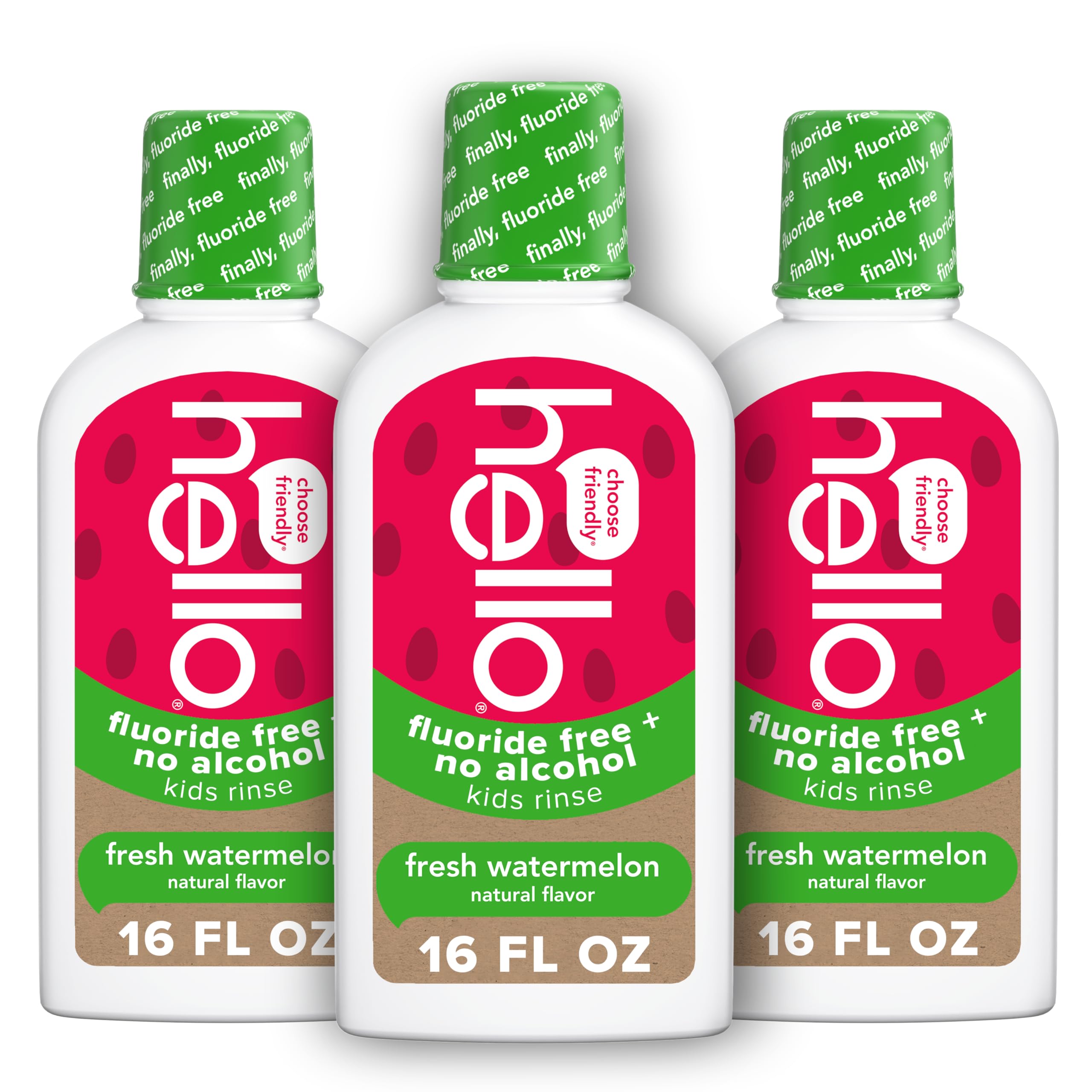 Hello Kids Mouthwash watermelon flavor bottle