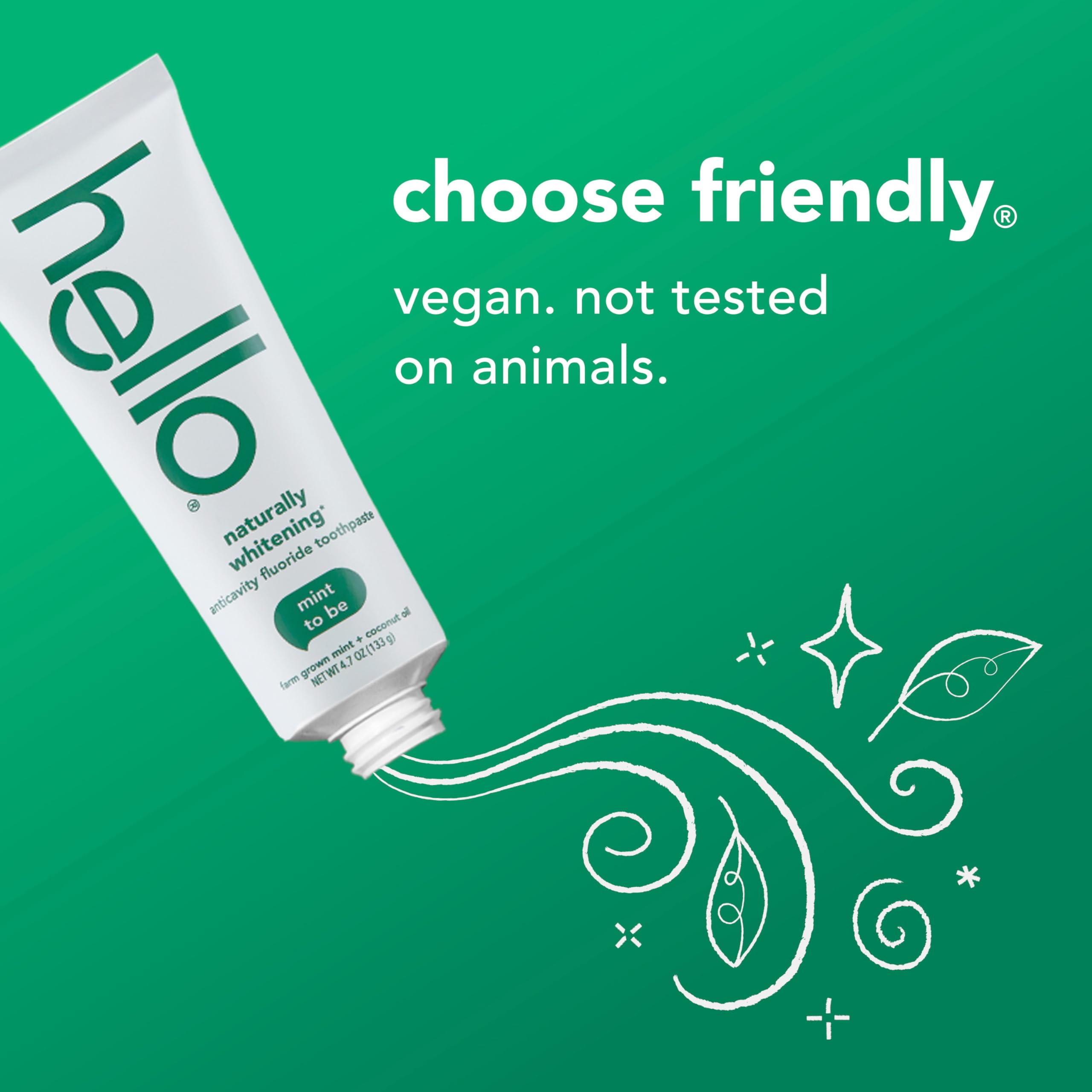 Coconut oil and tea tree oil ingredients in toothpaste