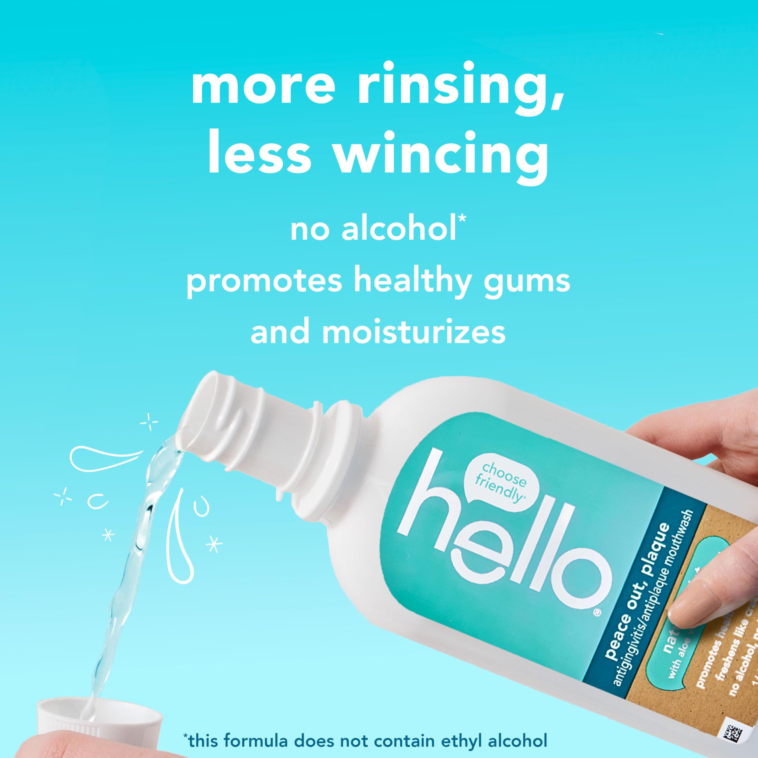 Label highlights vegan, fluoride-free, SLS-free, gluten-free