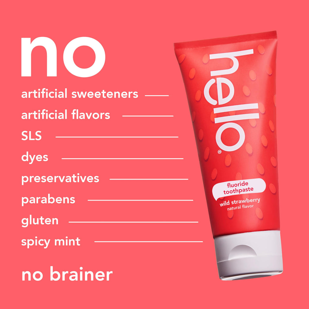 Strawberry-flavored fluoride toothpaste for kids ready for brushing