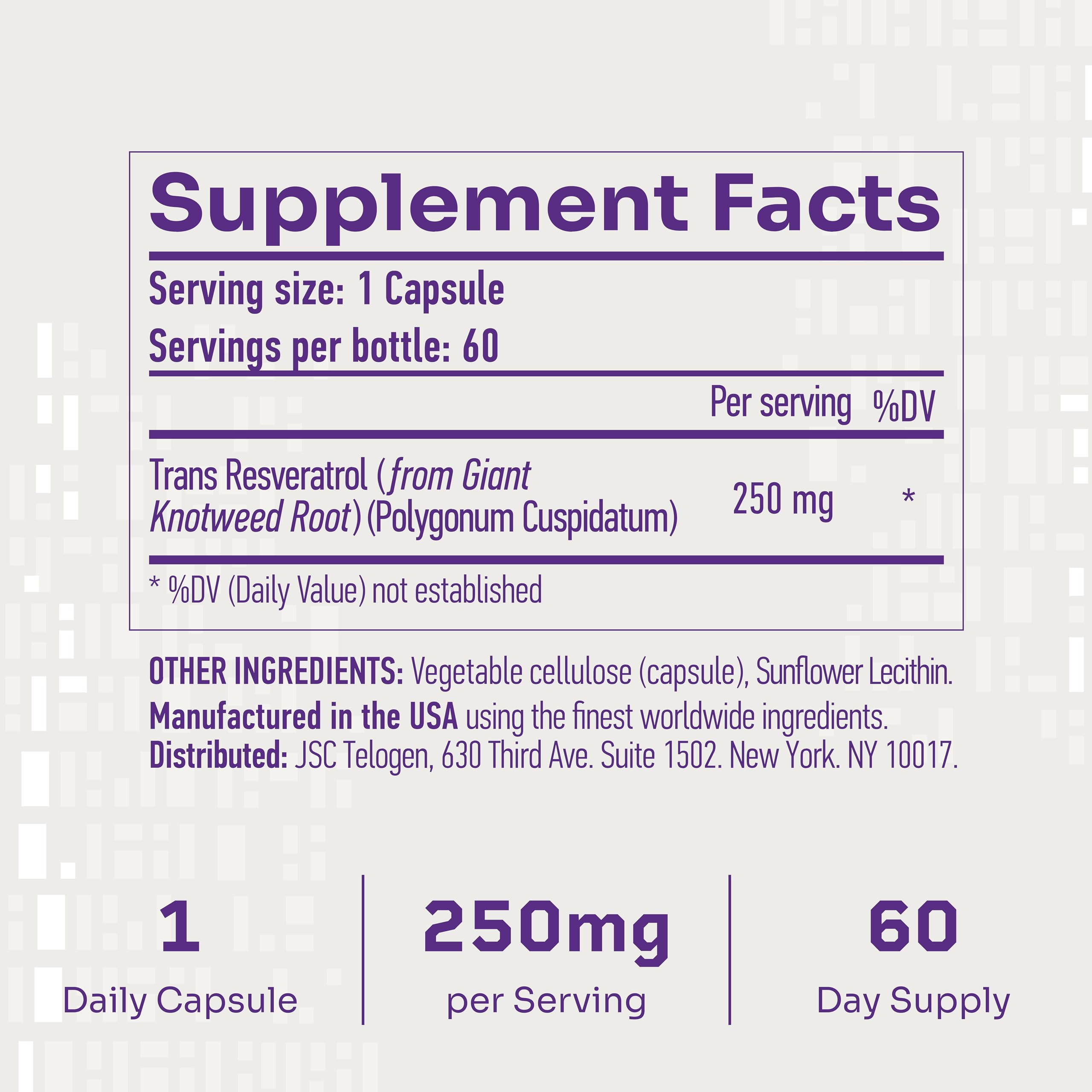 Close-up of a liposomal trans-resveratrol capsule showing advanced encapsulation