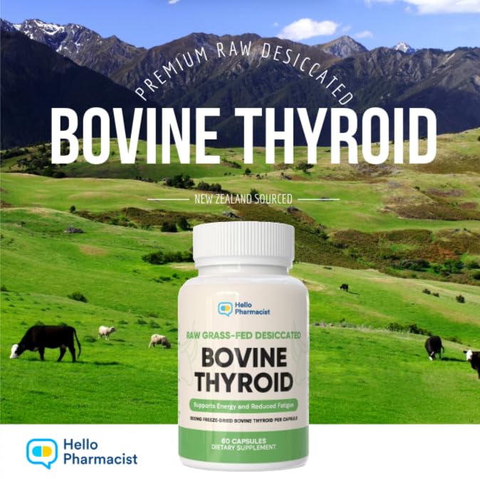HelloPharmacist freeze-dried thyroid image reveals concentrated glandular material for natural vitality potential.