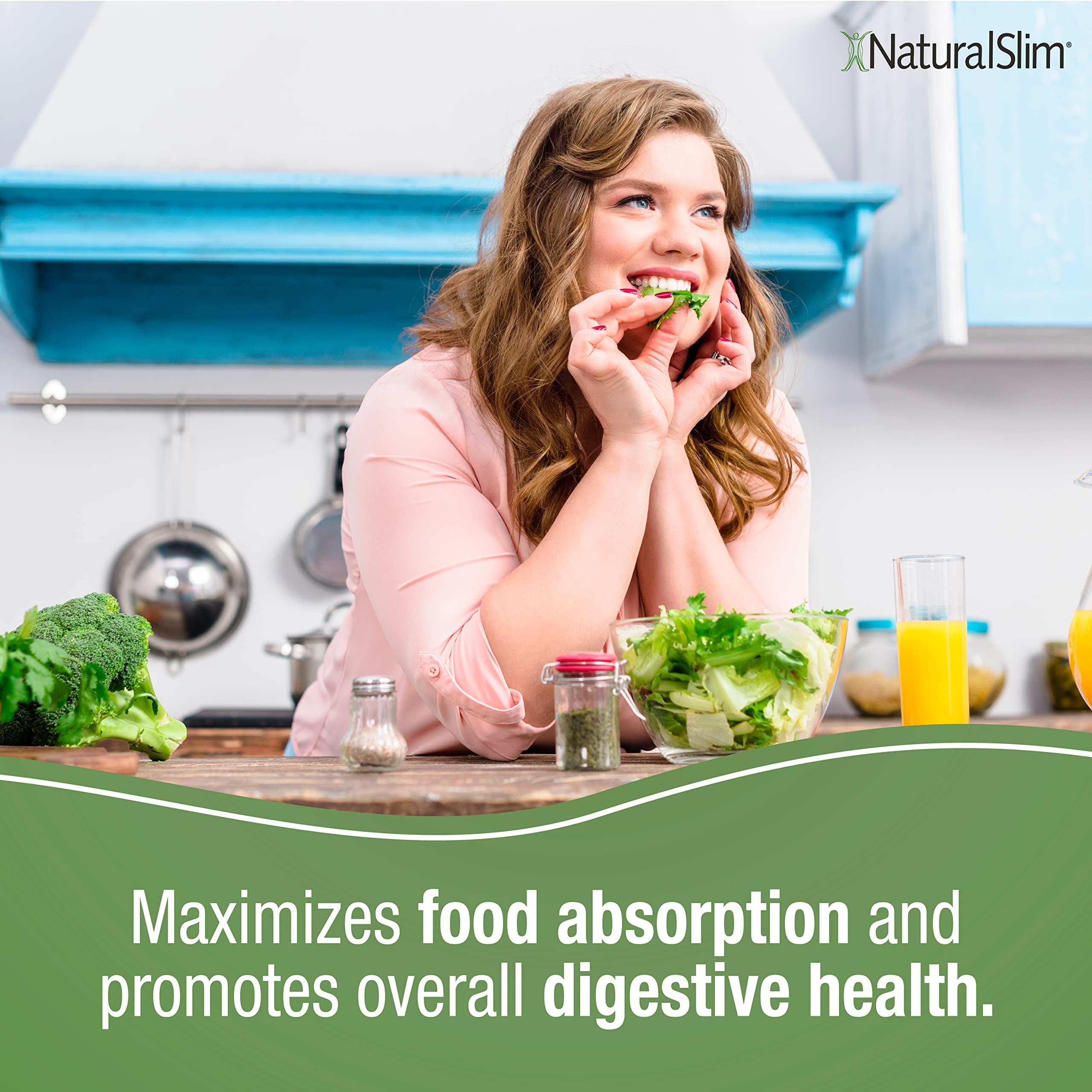Person feeling lighter after meals with Helpzymes gut health support