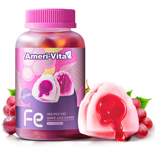 Bottle of Heme Iron Gummies for Women with Salmon Peptides