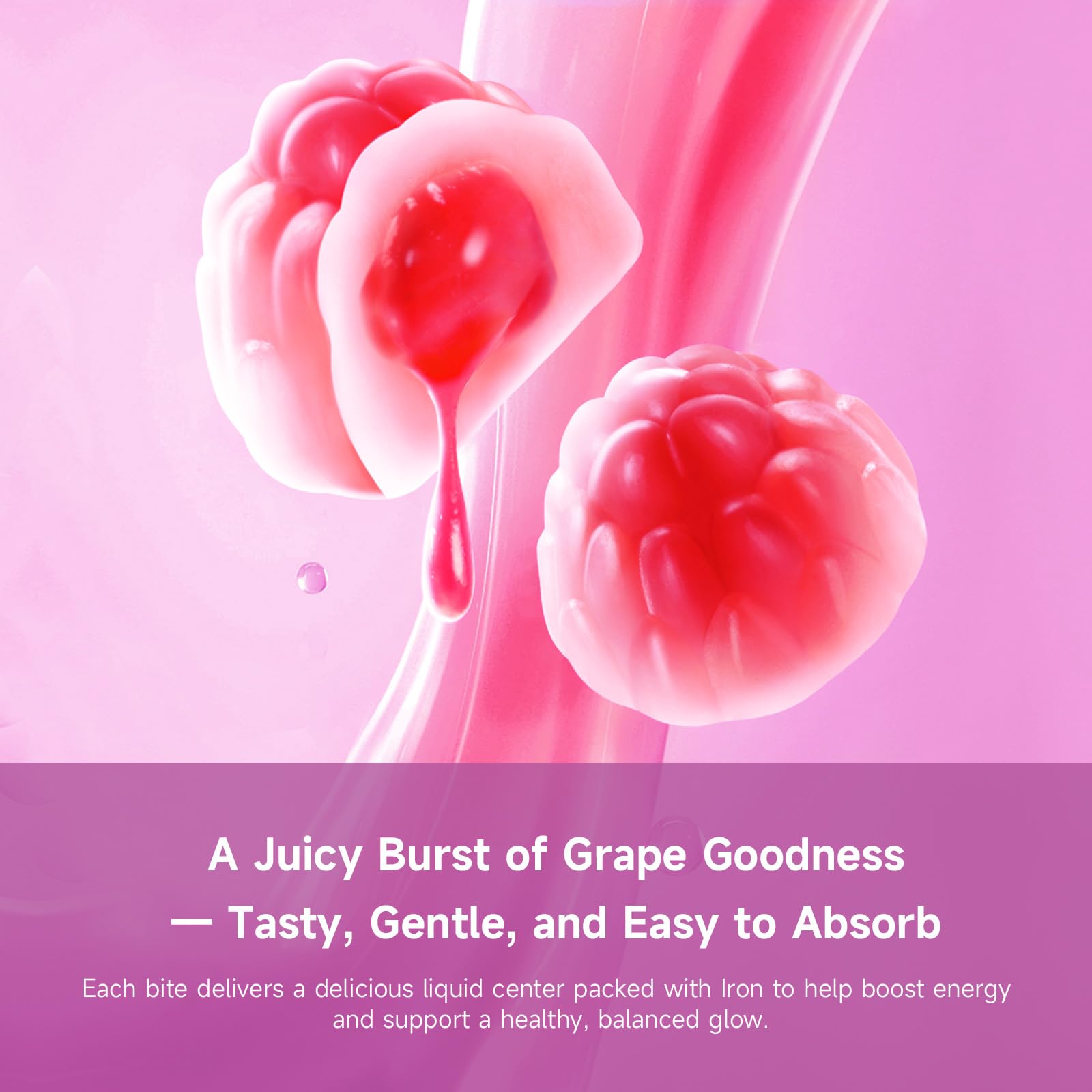 60-count bottle for gentle iron support