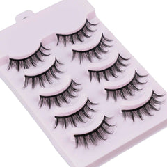 HEMERDINGO reusable cosplay lashes five pairs with case for multiple looks.