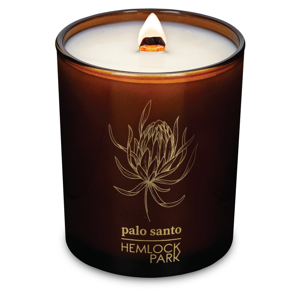 Hemlock Park Amber and Gold wood wick candle, 7.2 oz