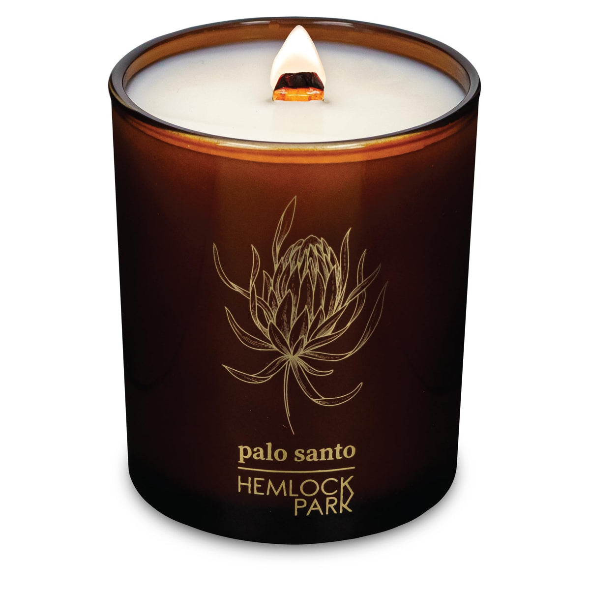 Hemlock Park Amber and Gold wood wick candle, 7.2 oz
