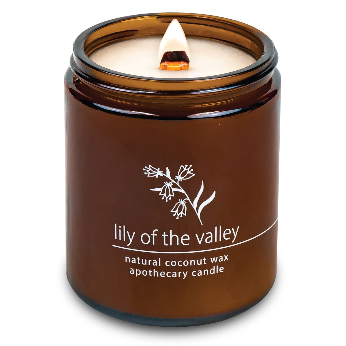 Hemlock Park candle in an amber glass jar, 8 oz