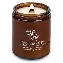 Hemlock Park candle in an amber glass jar, 8 oz