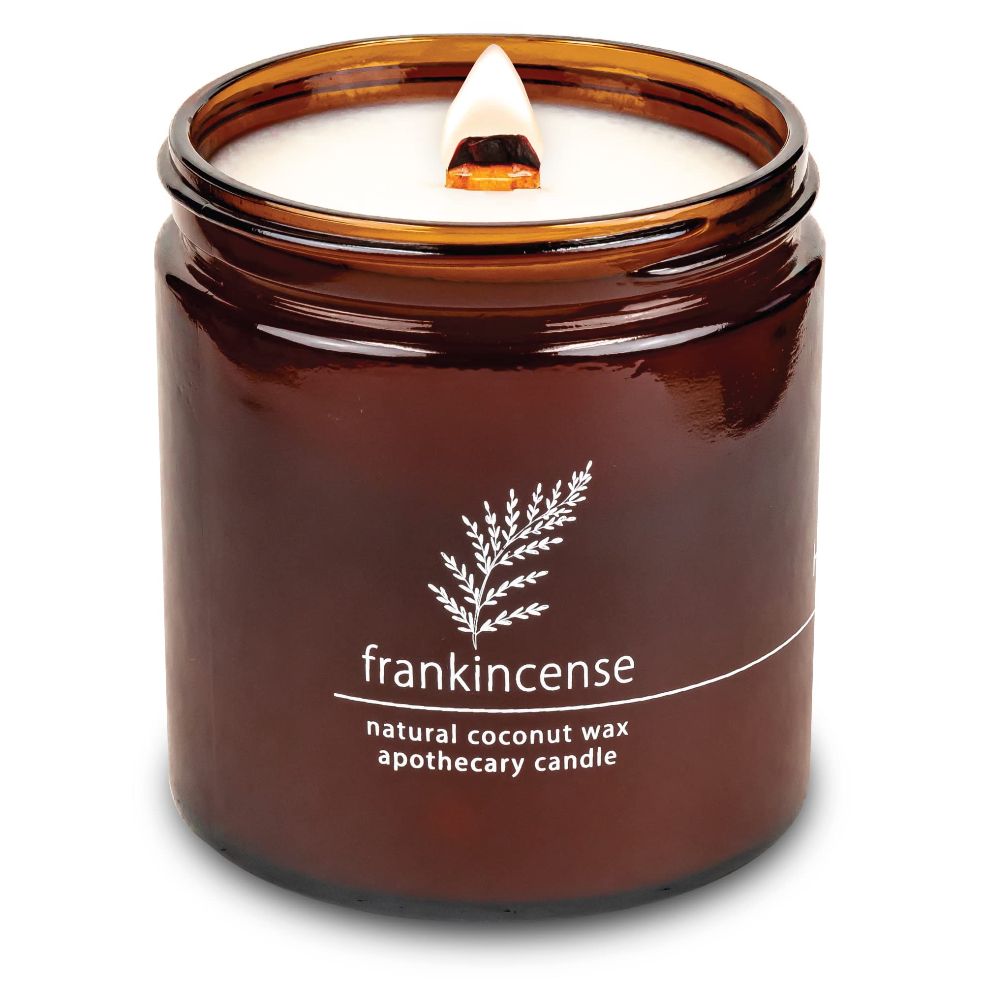 Hemlock Park Crackling Wood Wick Candle 16 oz with Frankincense fragrance