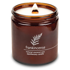 Hemlock Park Crackling Wood Wick Candle 16 oz with Frankincense fragrance