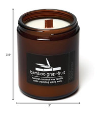 American-made handcrafted candle with FSC-certified wooden wick