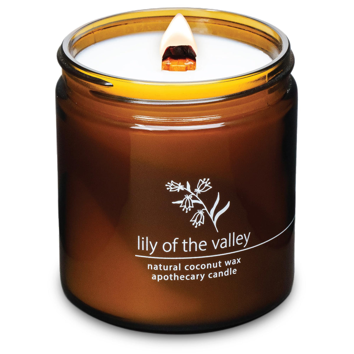 Hemlock Park 16 oz Lily of the Valley candle with wooden wick