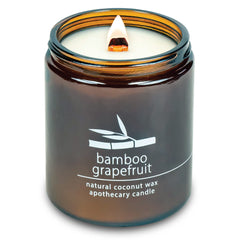 Hemlock Park crackling wood wick candle in velvet pouch