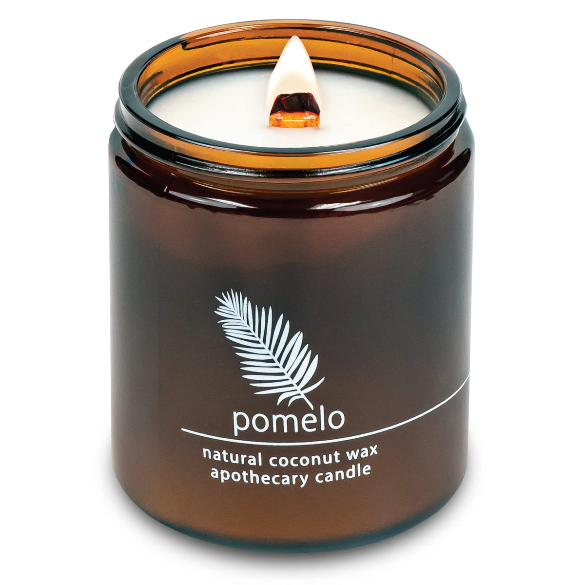 Hemlock Park candle with crackling wood wick in 8 oz Pomelo Citrus jar