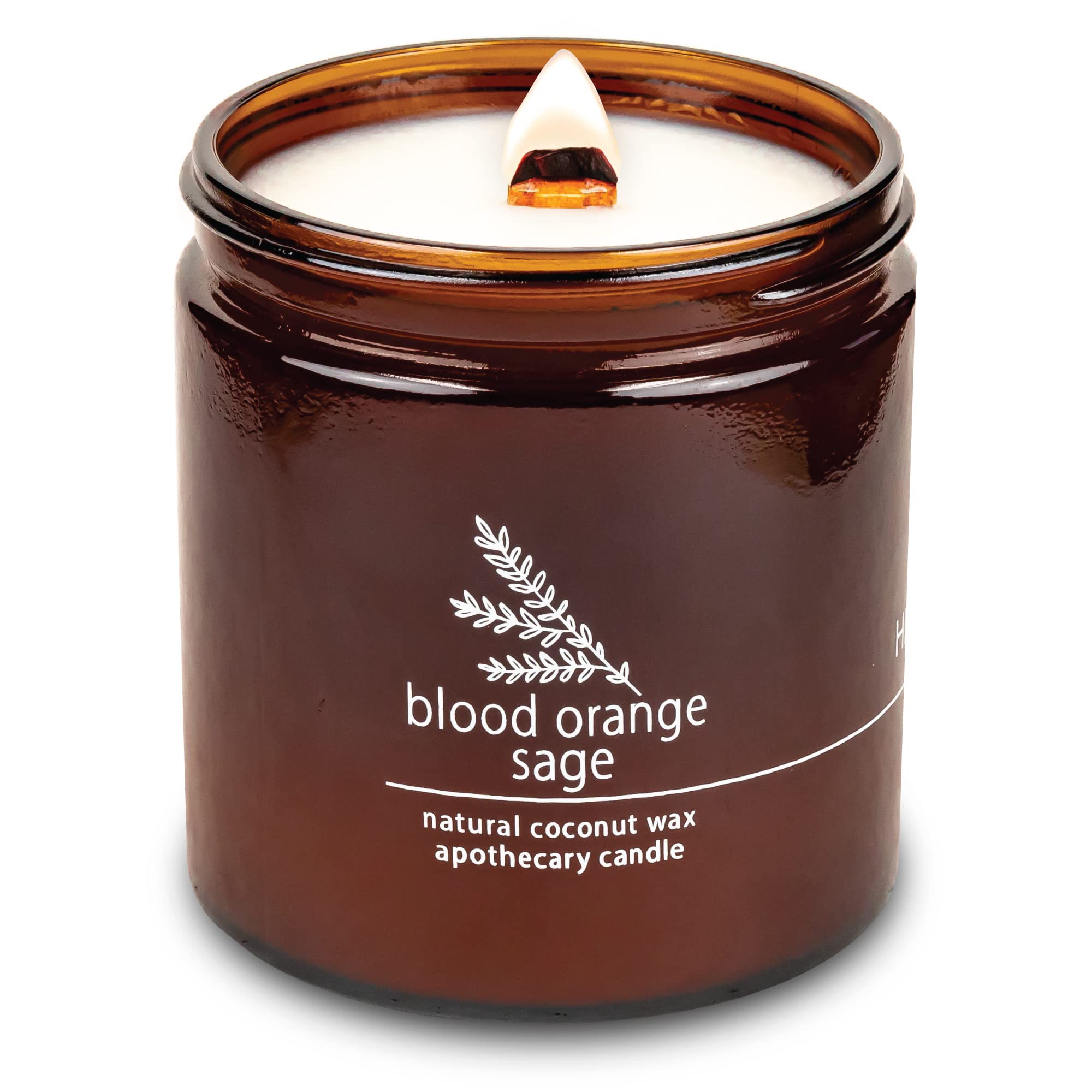 Hemlock Park crackling wood wick candle, 16 oz, Blood Orange Sage