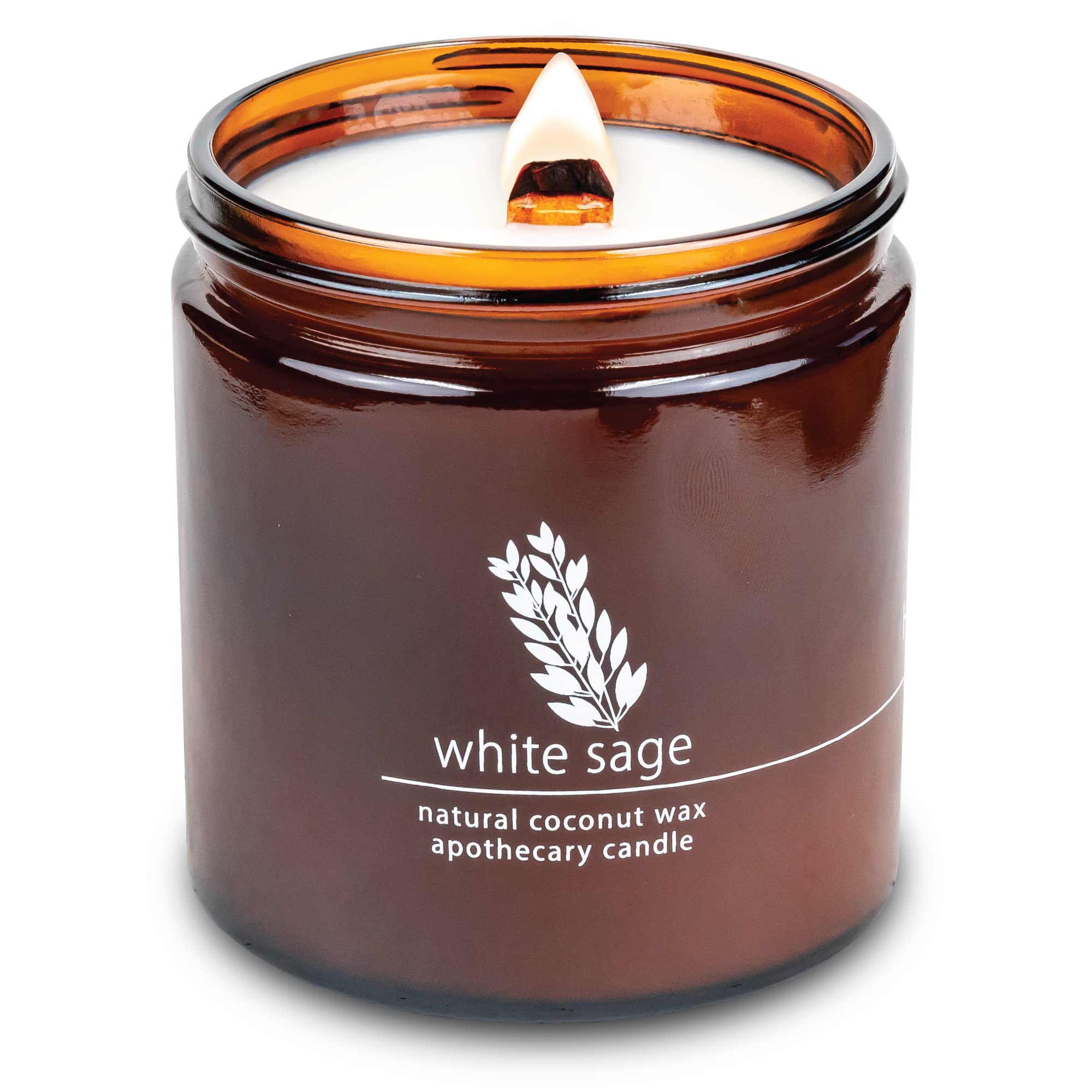 Hemlock Park crackling wood wick candle, 16 oz, White Sage