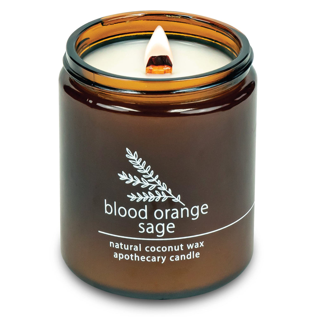 Hemlock Park crackling wood wick candle, 8 oz, Blood Orange Sage