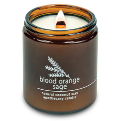 Hemlock Park crackling wood wick candle, 8 oz, Blood Orange Sage
