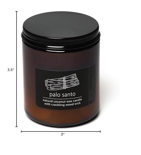 Close-up of coconut wax surface in Hemlock Park Palo Santo candle