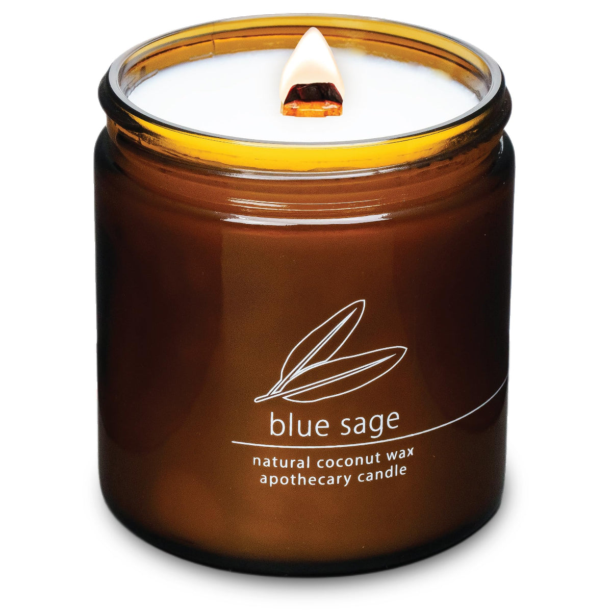 Hemlock Park crackling wood wick candle in Blue Sage, 16 oz