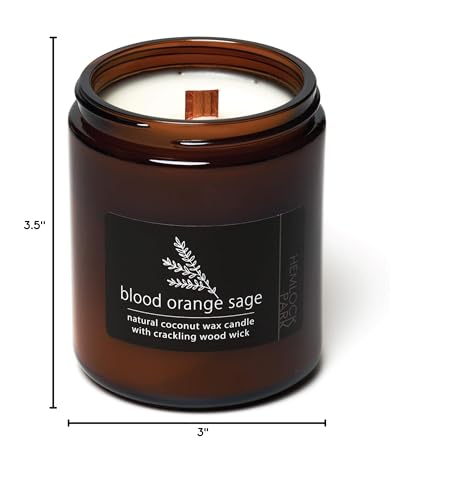 Hemlock Park candle with up to 60 hours burn time, vegan and non-toxic