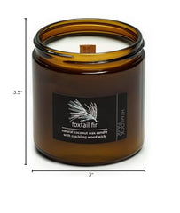 Handcrafted in America Hemlock Park candle ready for display