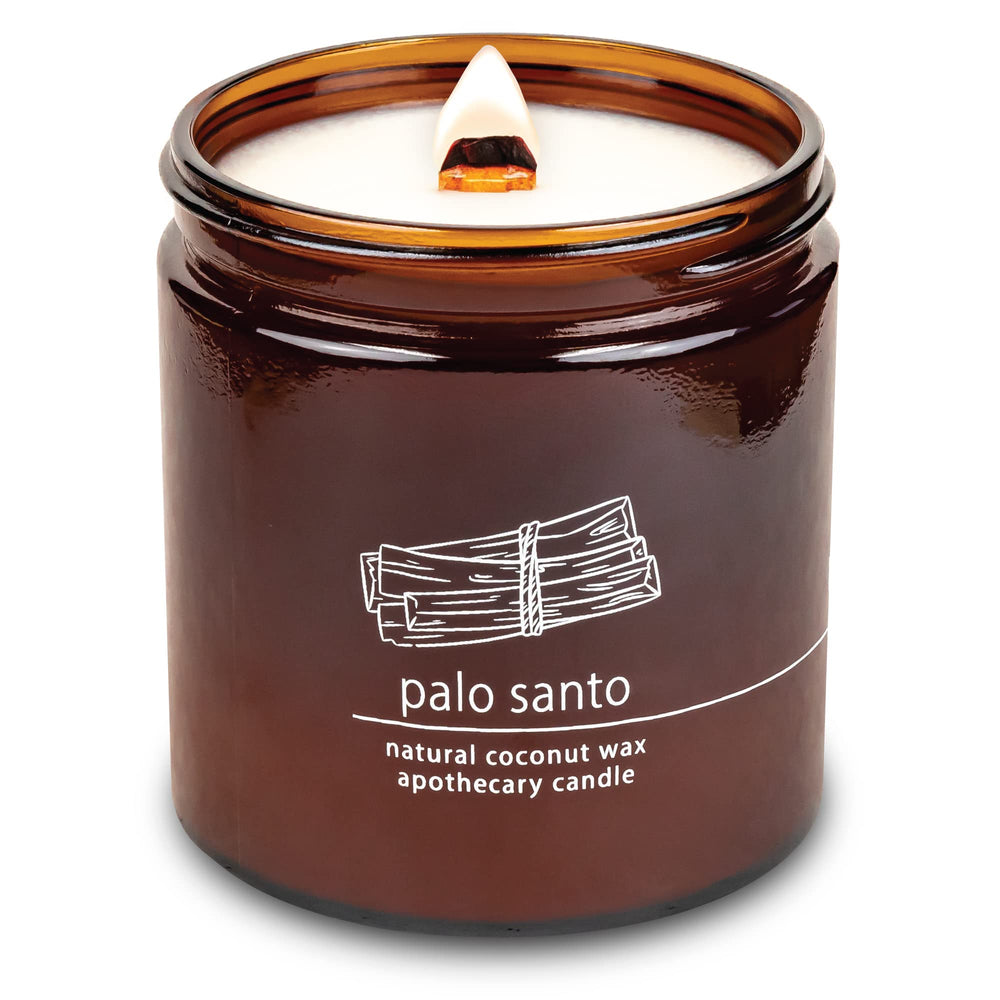 Hemlock Park Palo Santo wood wick candle front view 16 oz