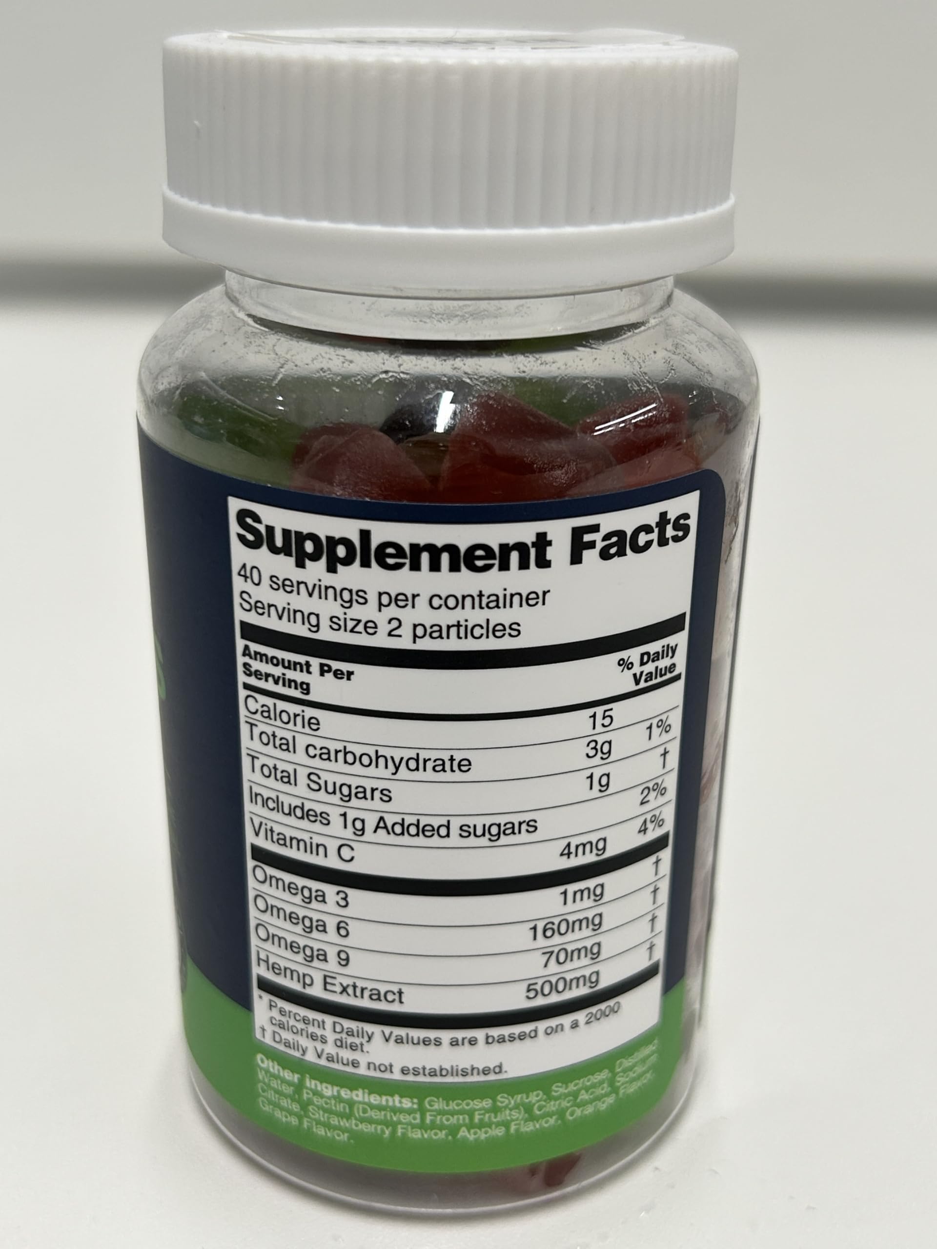 Gluten-free hemp gummy supplement package