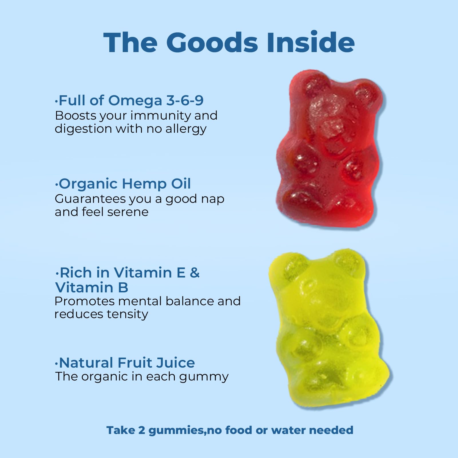 Made in USA label on Hemp Gummies packaging