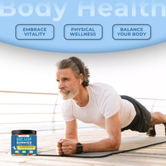 Wellness lifestyle scene featuring hemp gummies