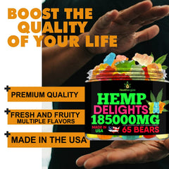 Tamper-evident seal on hemp gummy bears package