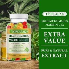 Extra strength bedtime hemp gummy for sleep support