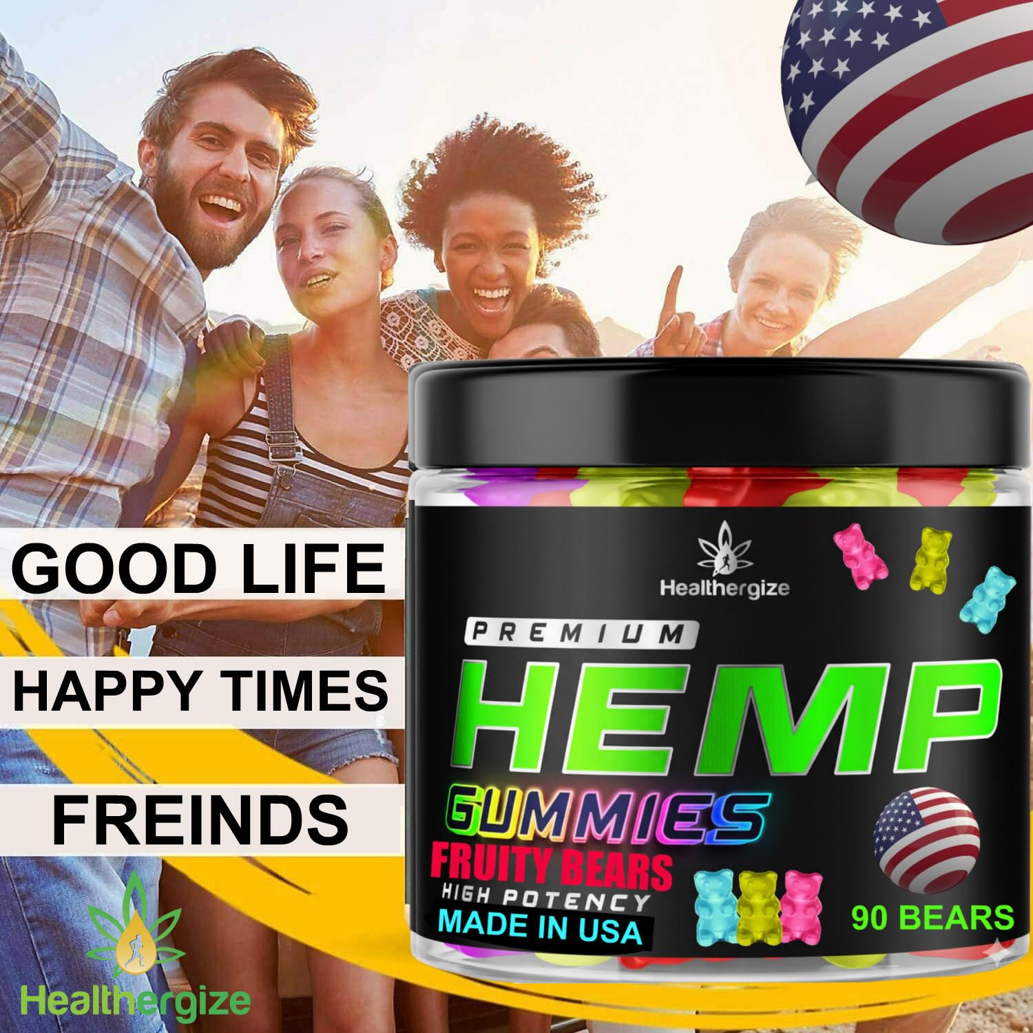 Close-up of hemp gummy texture