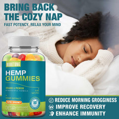 Fruity-flavored hemp gummy remedy for mobility and energy