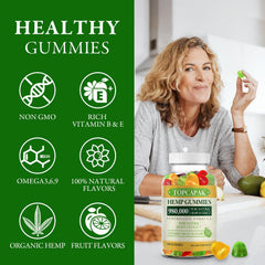 Gummies with Omega 3, 6, 9, fiber, Vitamins E and C