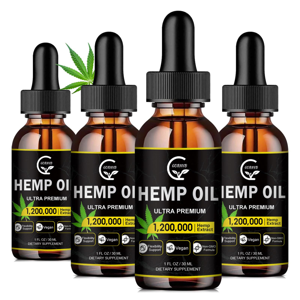 4-pack High Potency Hemp Oil bottle front view