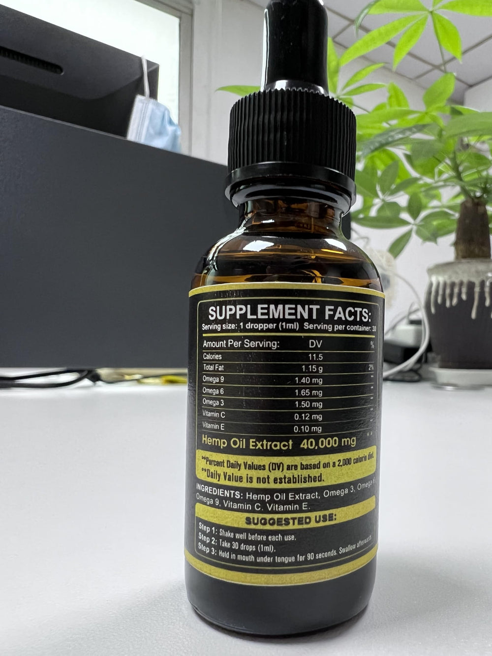 Relaxed and focused mood with hemp oil