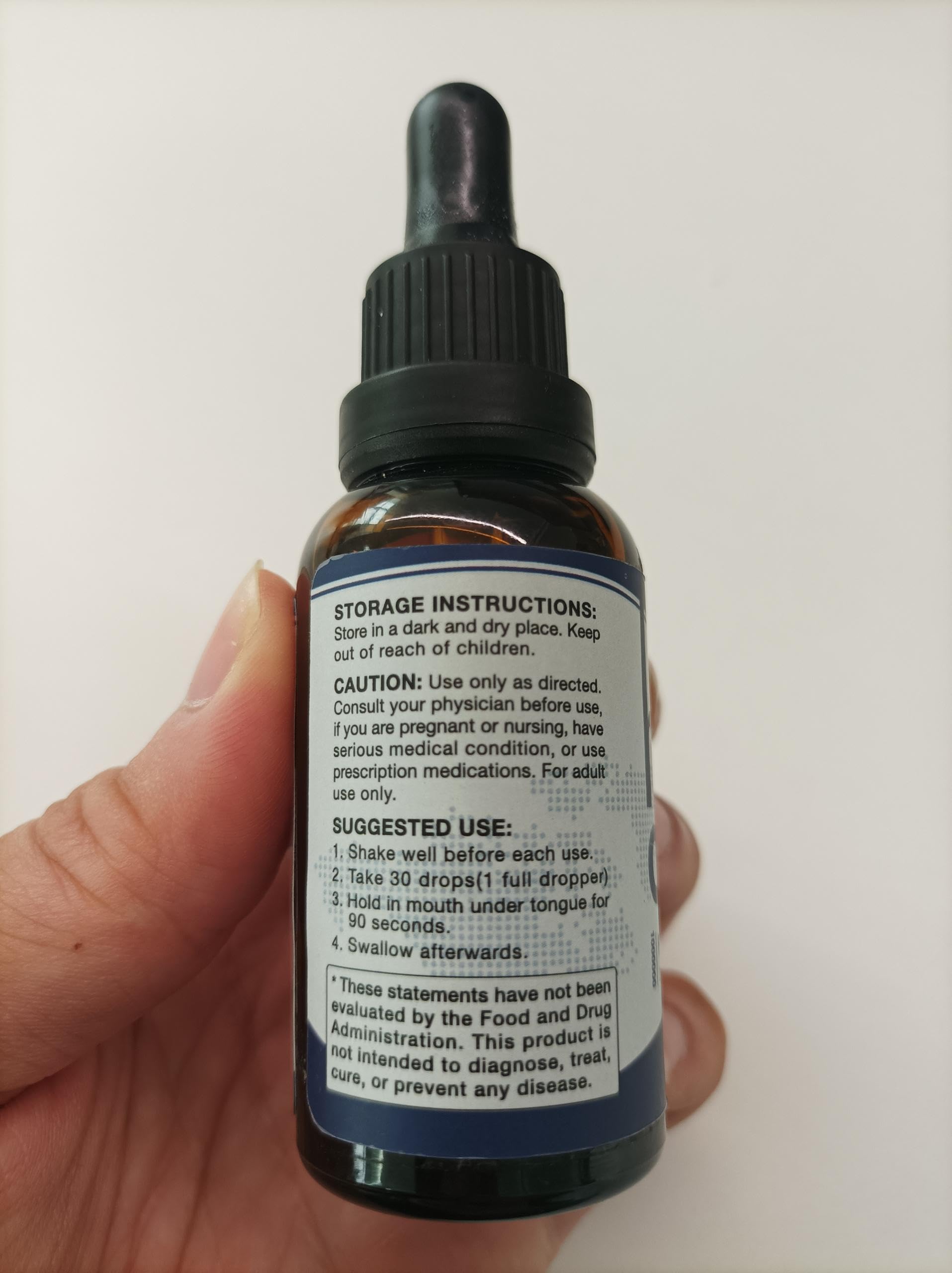 All-natural ingredients in hemp oil bottle