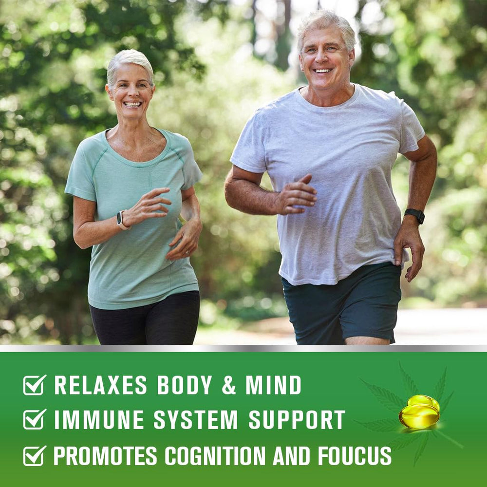 Close-up of hemp oil capsules