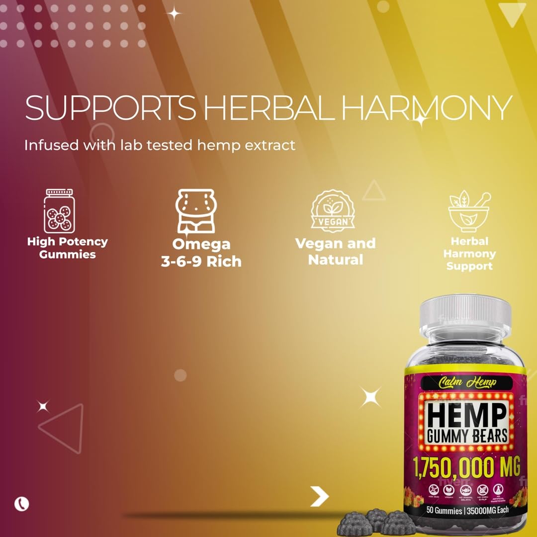 Hemp oil gummies with omega 3-6-9