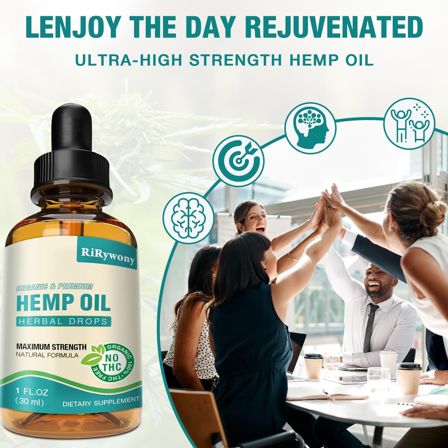 Nutrient-rich hemp oil with omega fatty acids and vitamins