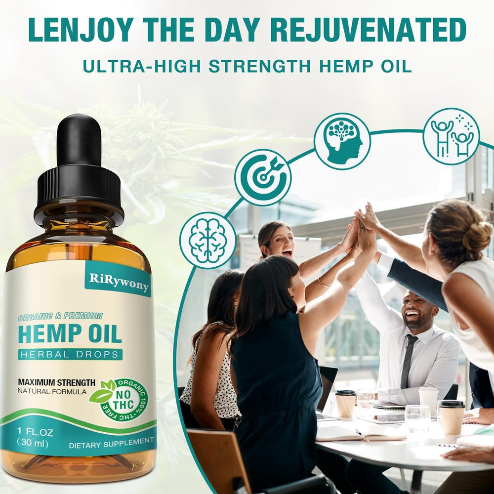 Nutrient-rich hemp oil with omega fatty acids and vitamins